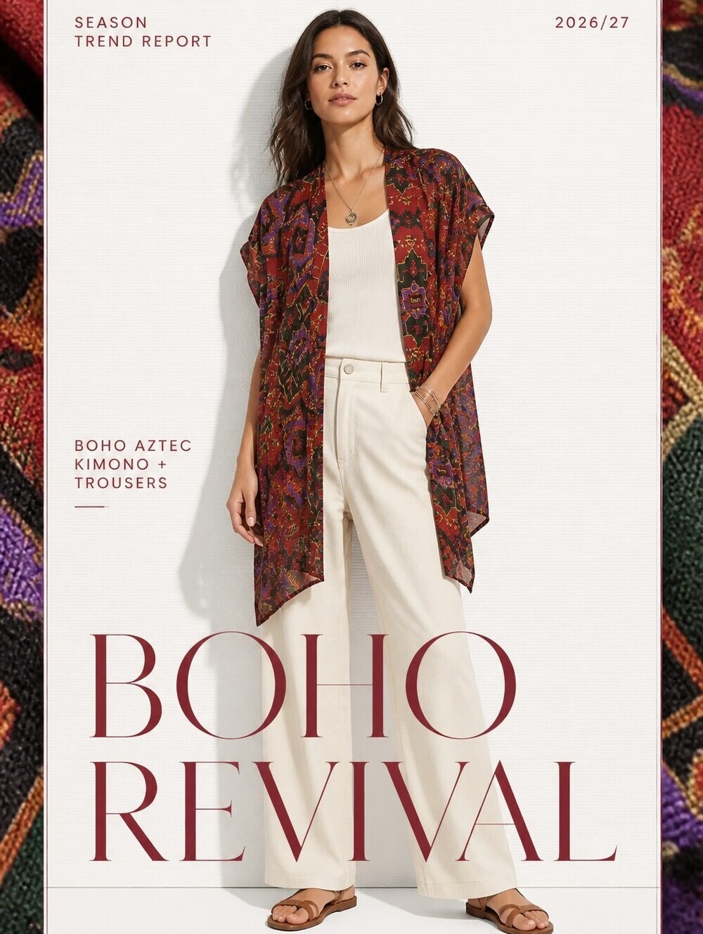 Boho Aztec Urban Outfitters Flowy NWOT Capped Sleeve Asymetrical Kimono